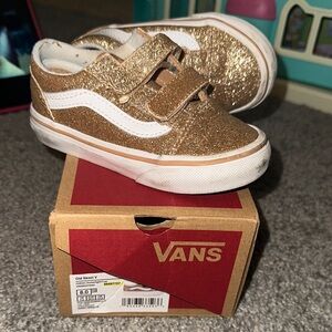 Toddler Vans Gold Glitter Sneakers